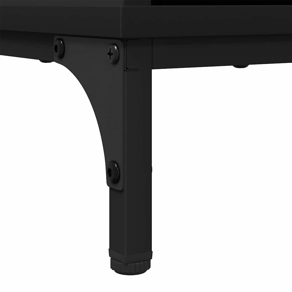 Badeværelsesskab Sort 39,5 x 36 x 88 cm Konstrueret træ & Metal