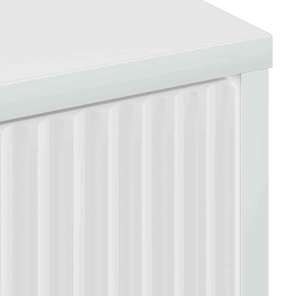 Badeværelsesskab med skuffe Høj gloss hvid 39,5 x 36 x 88 cm