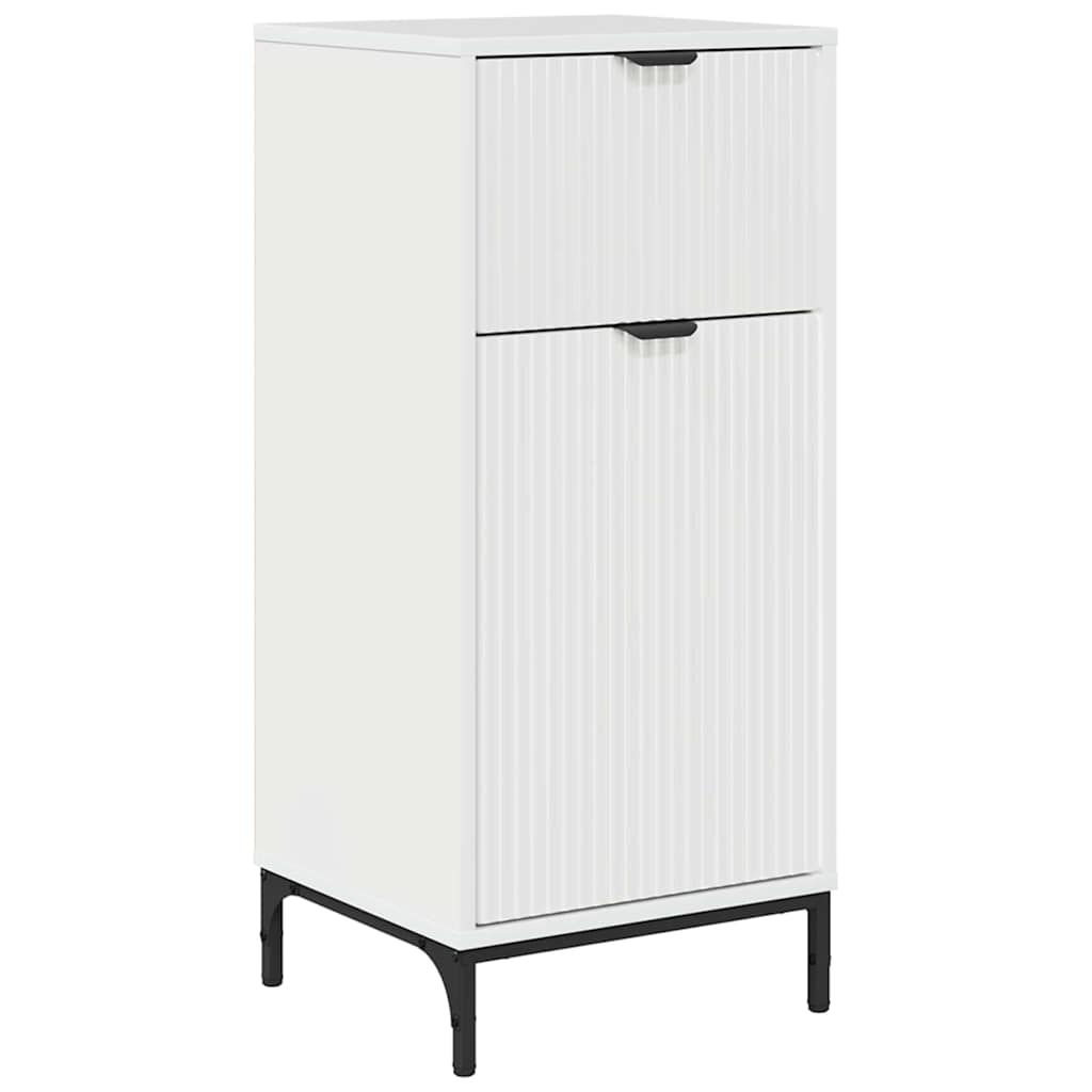 Badeværelsesskab med skuffe Høj gloss hvid 39,5 x 36 x 88 cm