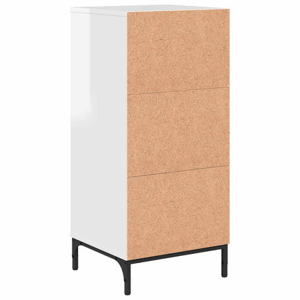 Badeværelsesskab med skuffe Høj gloss hvid 39,5 x 36 x 88 cm