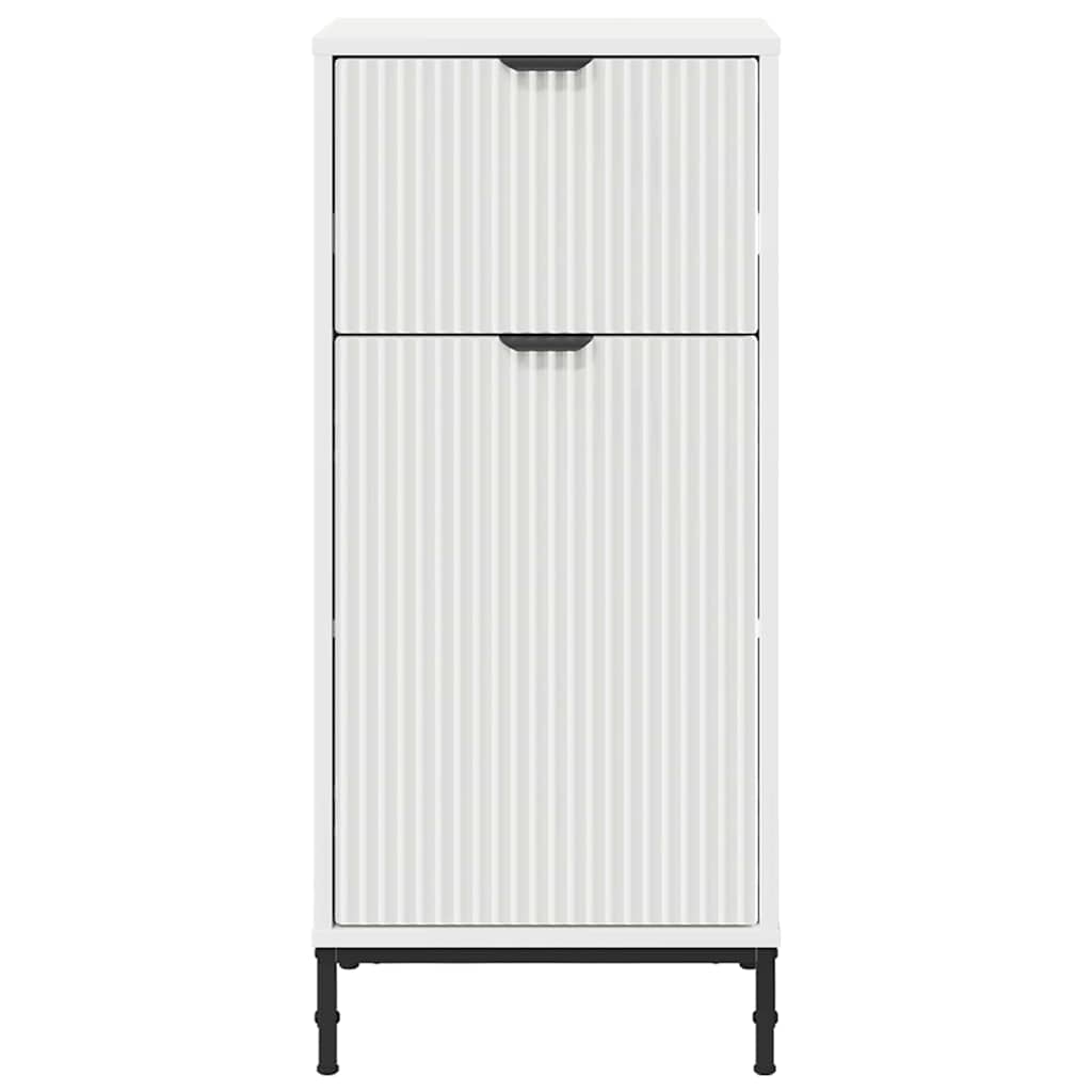 Badeværelsesskab med skuffe Høj gloss hvid 39,5 x 36 x 88 cm