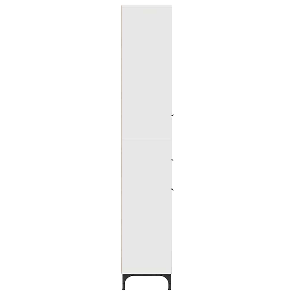 Badeværelsesskab med skuffe med dør Hvid 31,5 x 33 x 190 cm