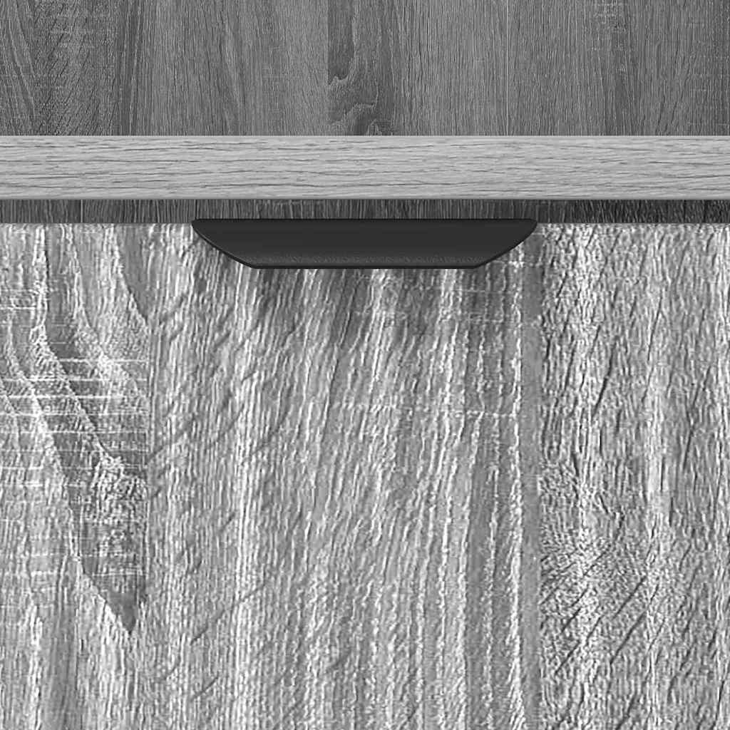 Badeværelsesskab med skuffe Grå Sonoma 31,5 x 33 x 190 cm