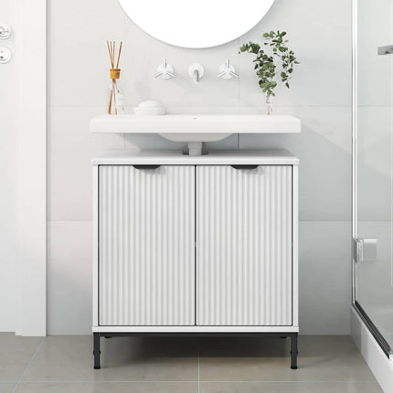 Badeværelsesskabsunder Hvid 60.5 x 33.5 x 61 cm Konstrueret træ
