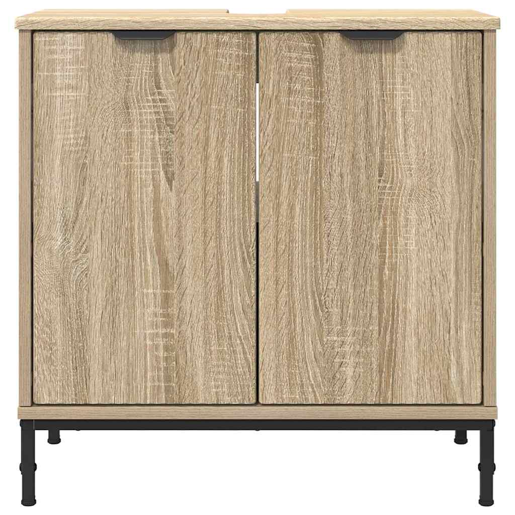 Badeværelsesskabsunder med dør Sonoma eg 60,5 x 33,5 x 61 cm
