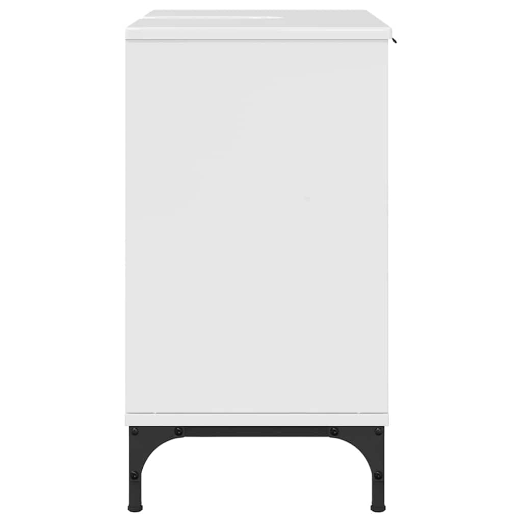 Badeværelsesskabsunder Hvid højglans 60.5 x 33.5 x 61 cm