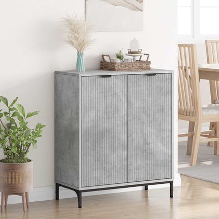 Sideboard Beton Grå 69,5 x 33 x 82 cm Konstrueret træ