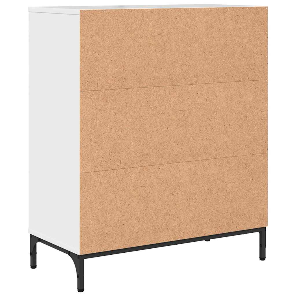 Sideboard Høj gloss hvid 69,5 x 33 x 82 cm Konstrueret træ