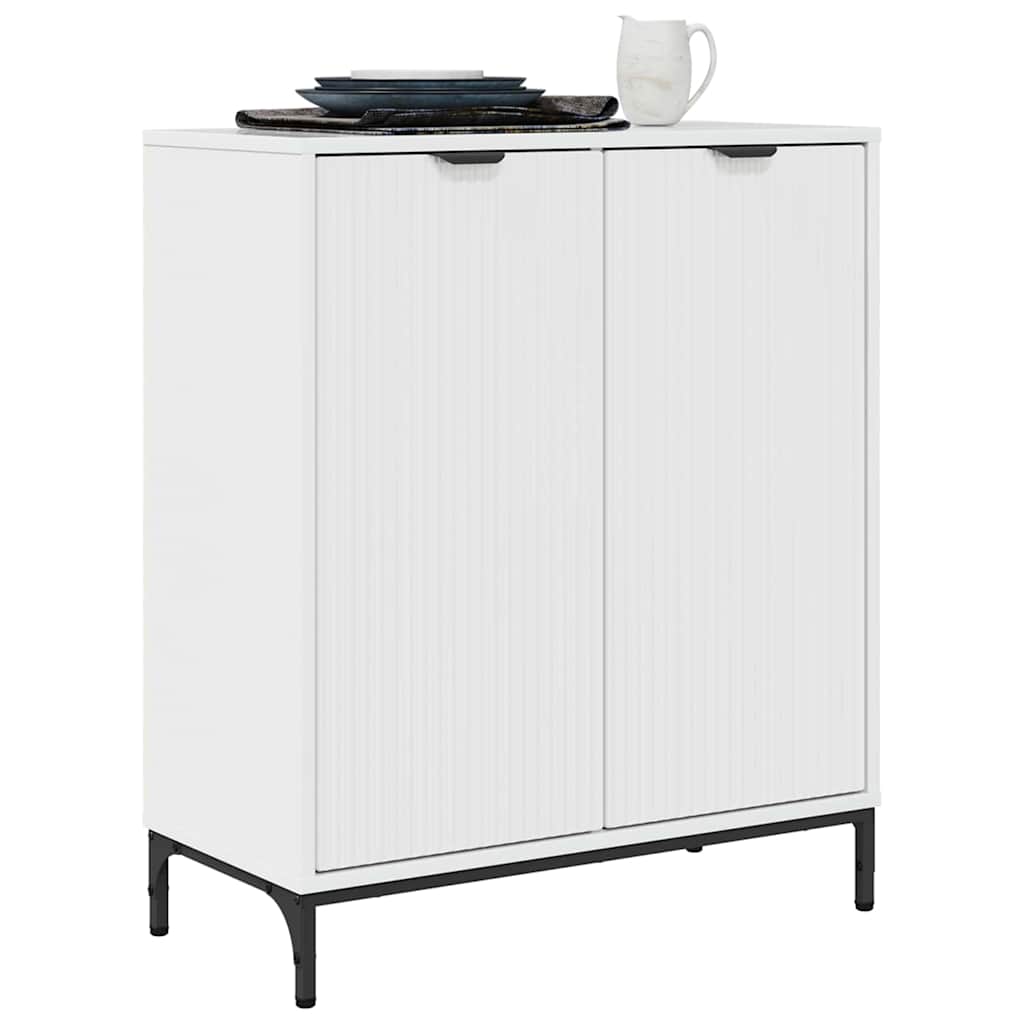 Sideboard Høj gloss hvid 69,5 x 33 x 82 cm Konstrueret træ