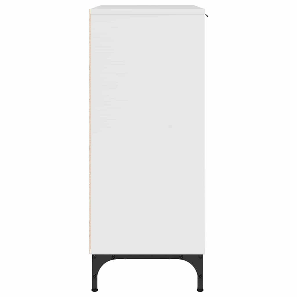 Sideboard Høj gloss hvid 69,5 x 33 x 82 cm Konstrueret træ