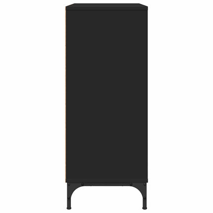 Sideboard med skuffe Sort 79,5 x 33 x 82 cm Konstrueret træ