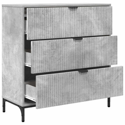Sideboard Beton Grå 79,5 x 33 x 82 cm Konstrueret træ