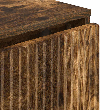 Sideboard med skuffe Røget eg 79,5 x 33 x 82 cm Konstrueret træ