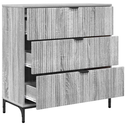 Sideboard Grå Sonoma 79,5 x 33 x 82 cm Konstrueret træ