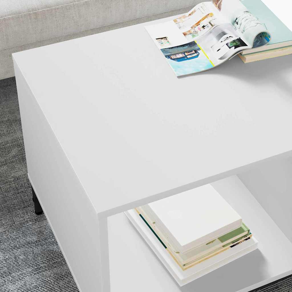 Sofabord Hvid 90 x 49 x 46 cm Konstrueret træ