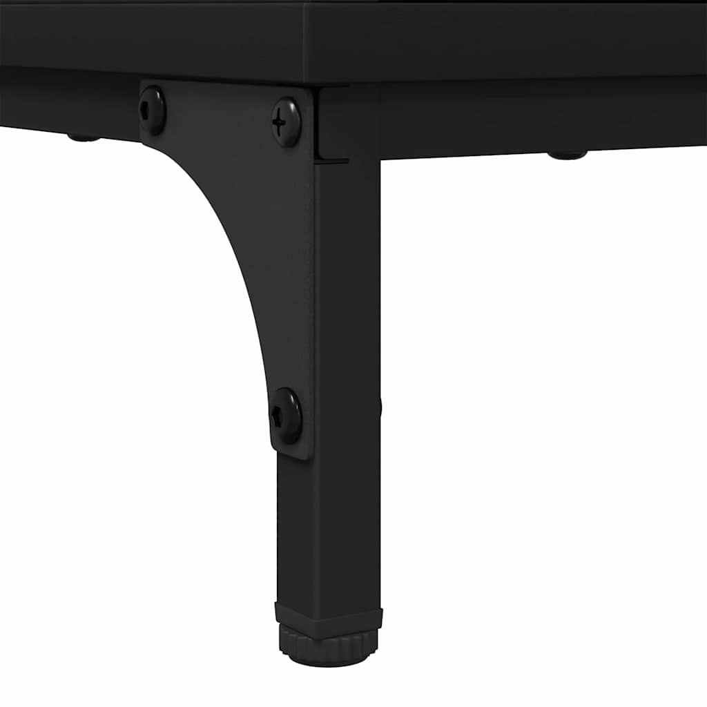 Sofabord Sort 90 x 49 x 46 cm Konstrueret træ