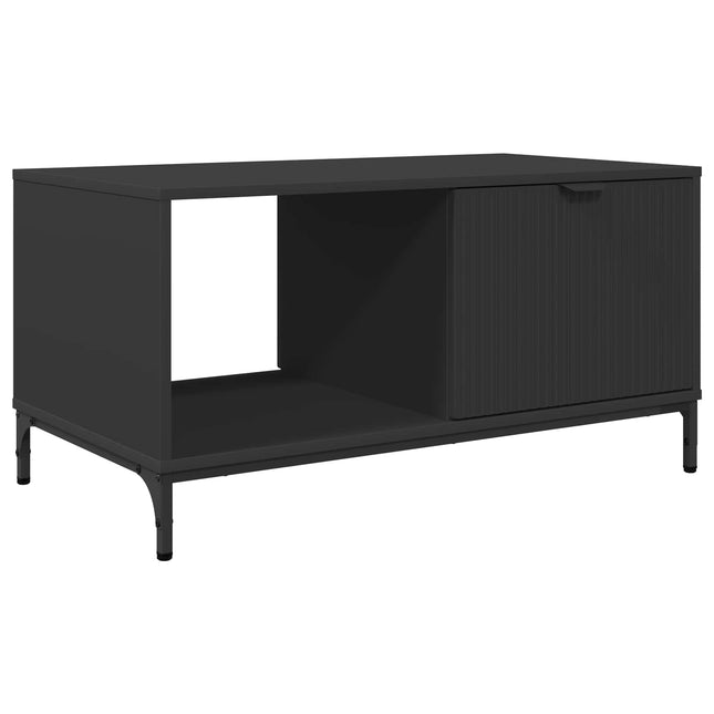 Sofabord Sort eg 90 x 49 x 46 cm Konstrueret træ