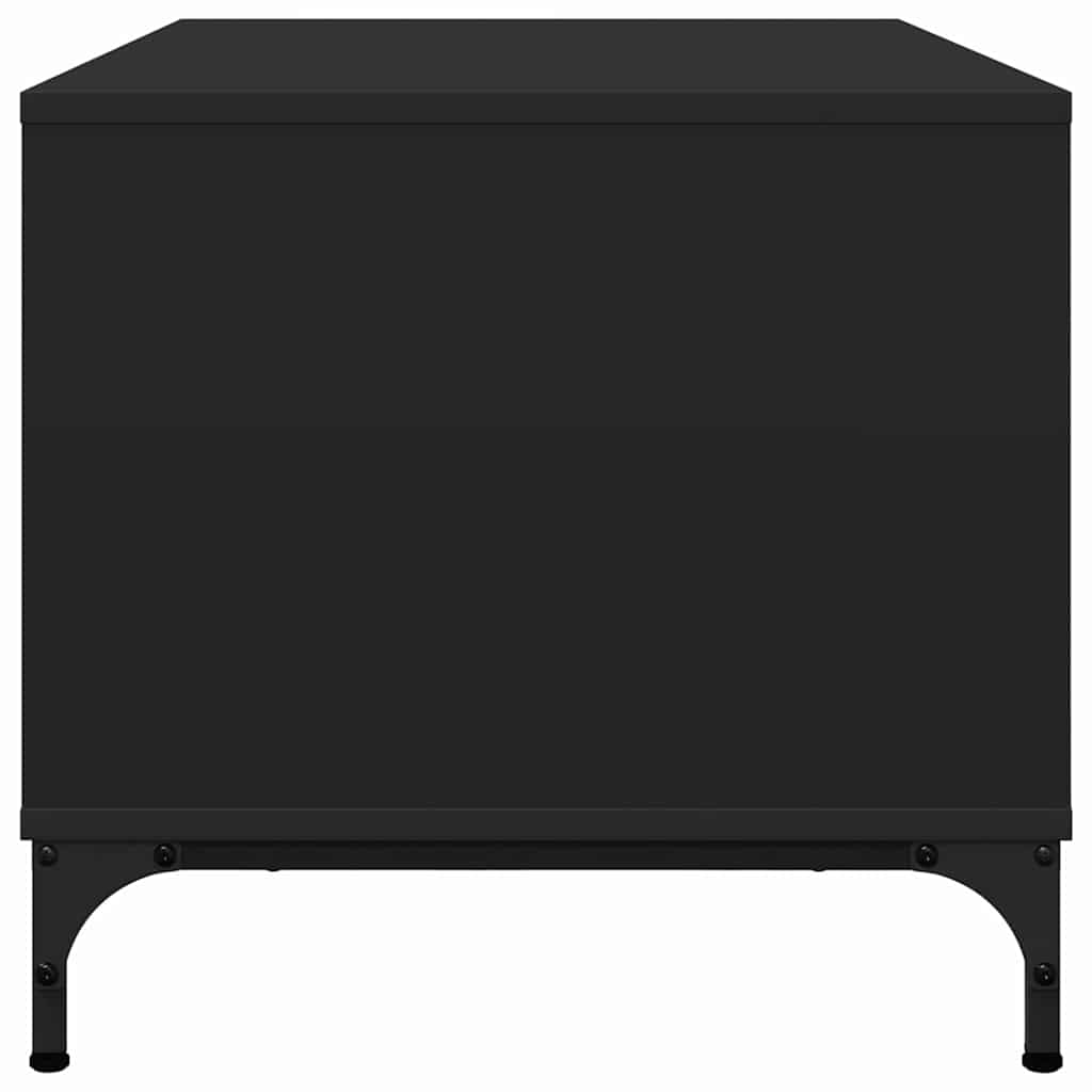 Sofabord Sort 90 x 49 x 46 cm Konstrueret træ