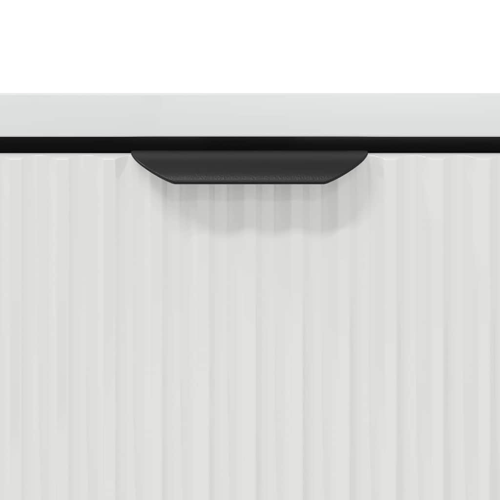 Sofabord Hvid højglans 90 x 49 x 46 cm Konstrueret træ