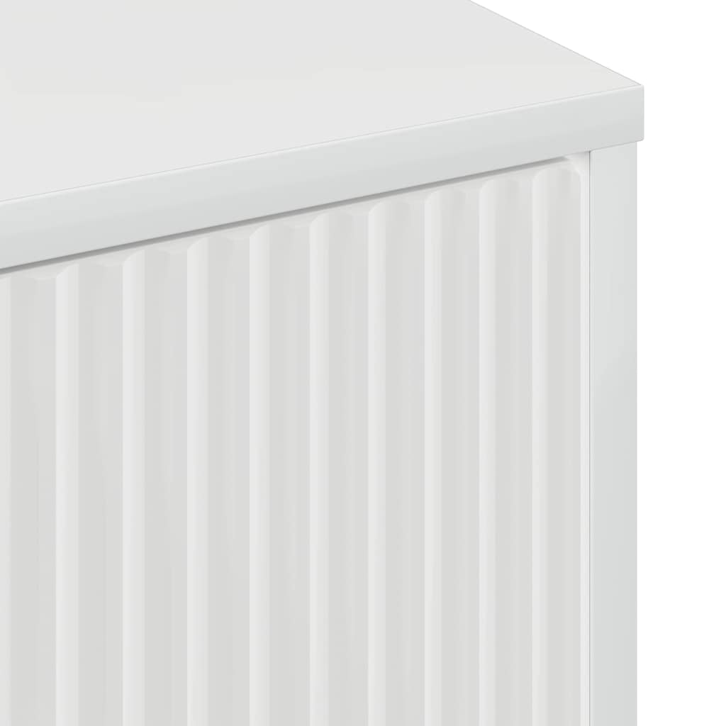 Sofabord Hvid højglans 90 x 49 x 46 cm Konstrueret træ