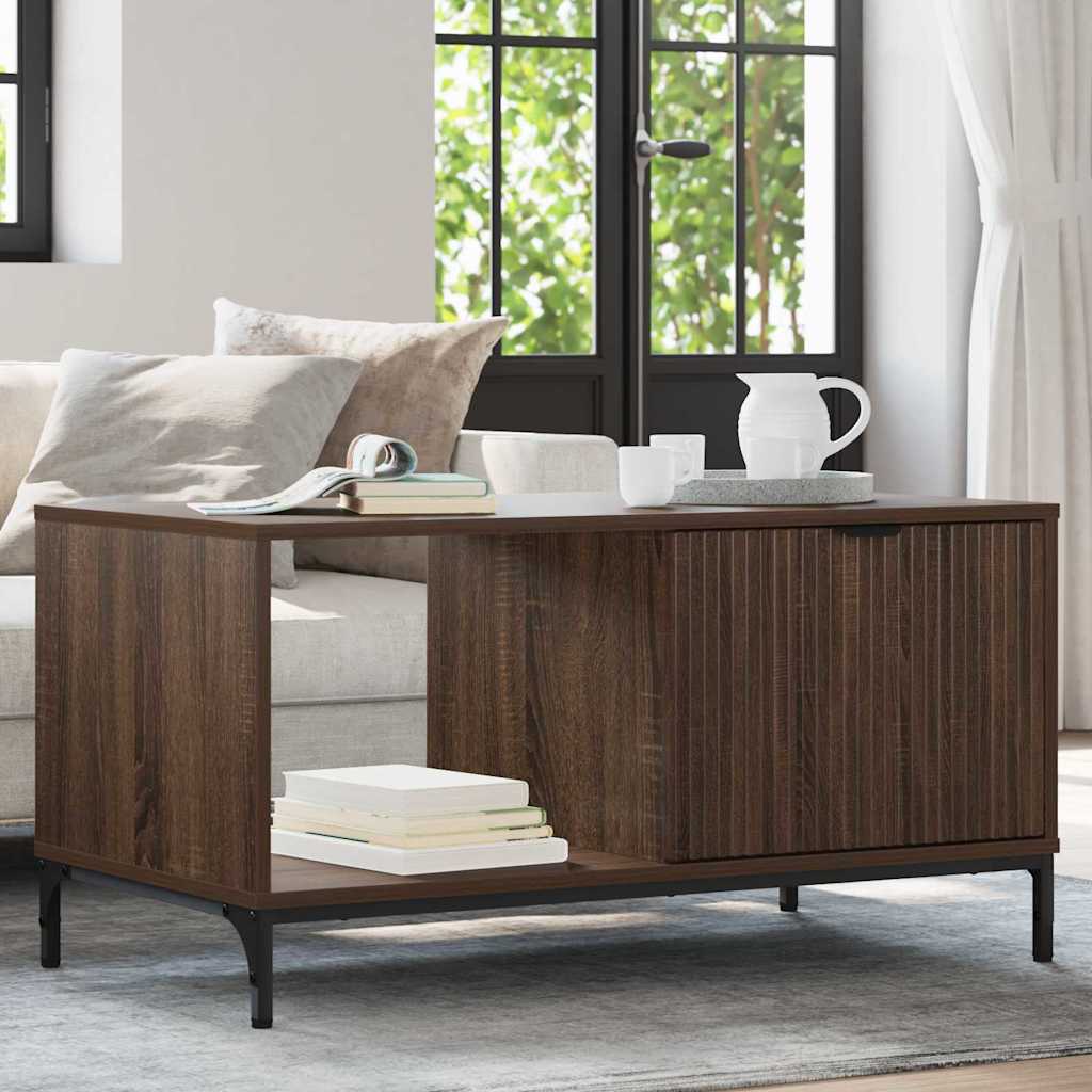 Sofabord Brun eg 90 x 49 x 46 cm Konstrueret træ