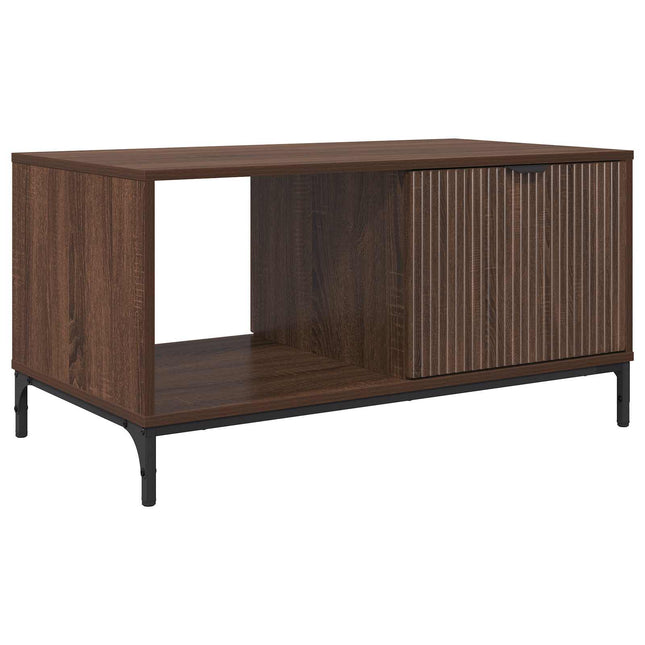 Sofabord med skuffe Brun eg 90 x 49 x 46 cm Konstrueret træ