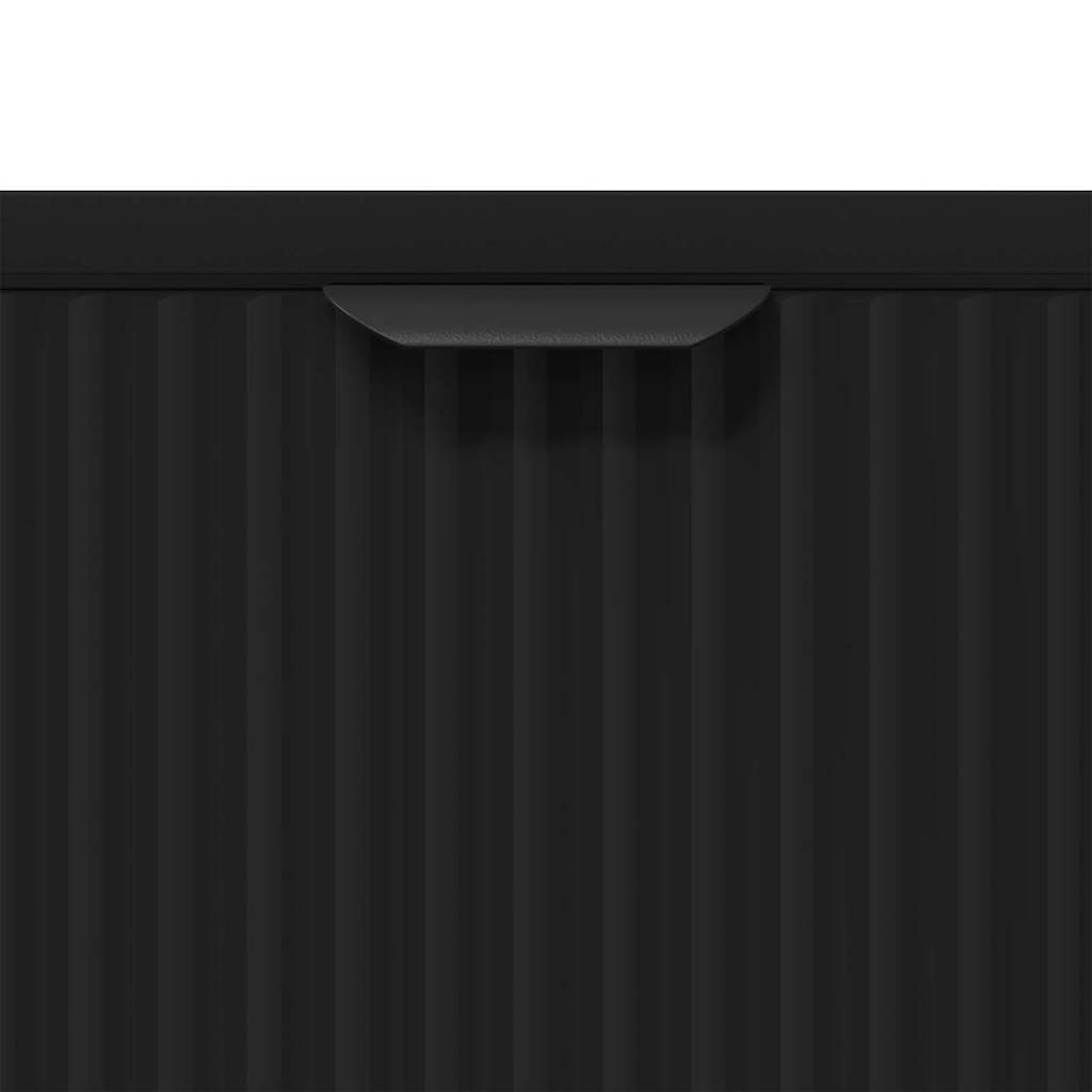 Sideboard med skuffe Sort 89,5 x 33 x 82 cm Konstrueret træ