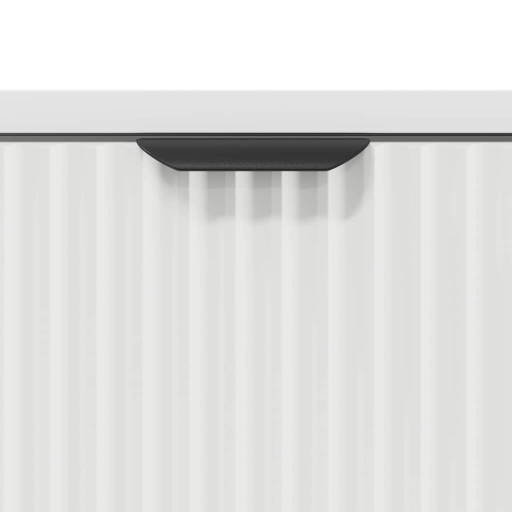 Sengebord med skuffe Hvid 63.5 x 36 x 61 cm Konstrueret træ