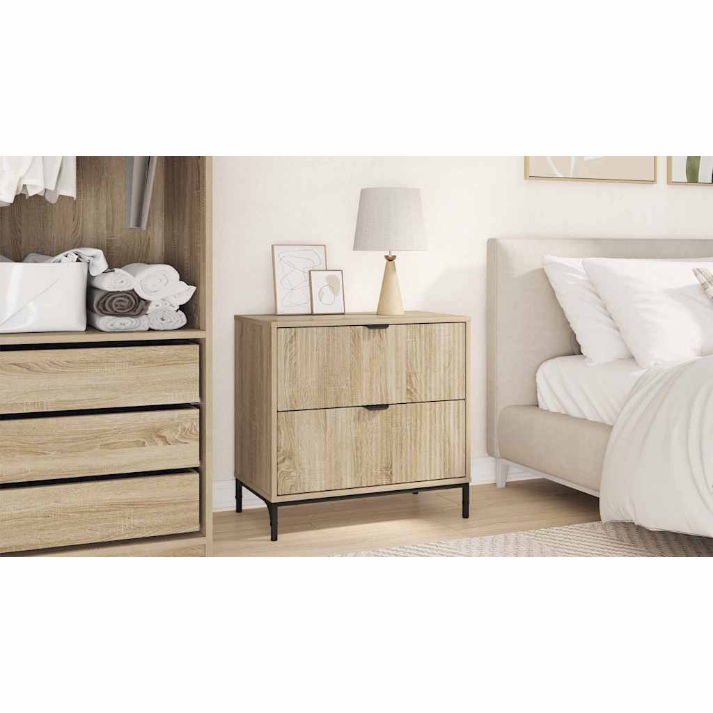 Sengebord Sonoma-eg 63.5 x 36 x 61 cm Konstrueret træ