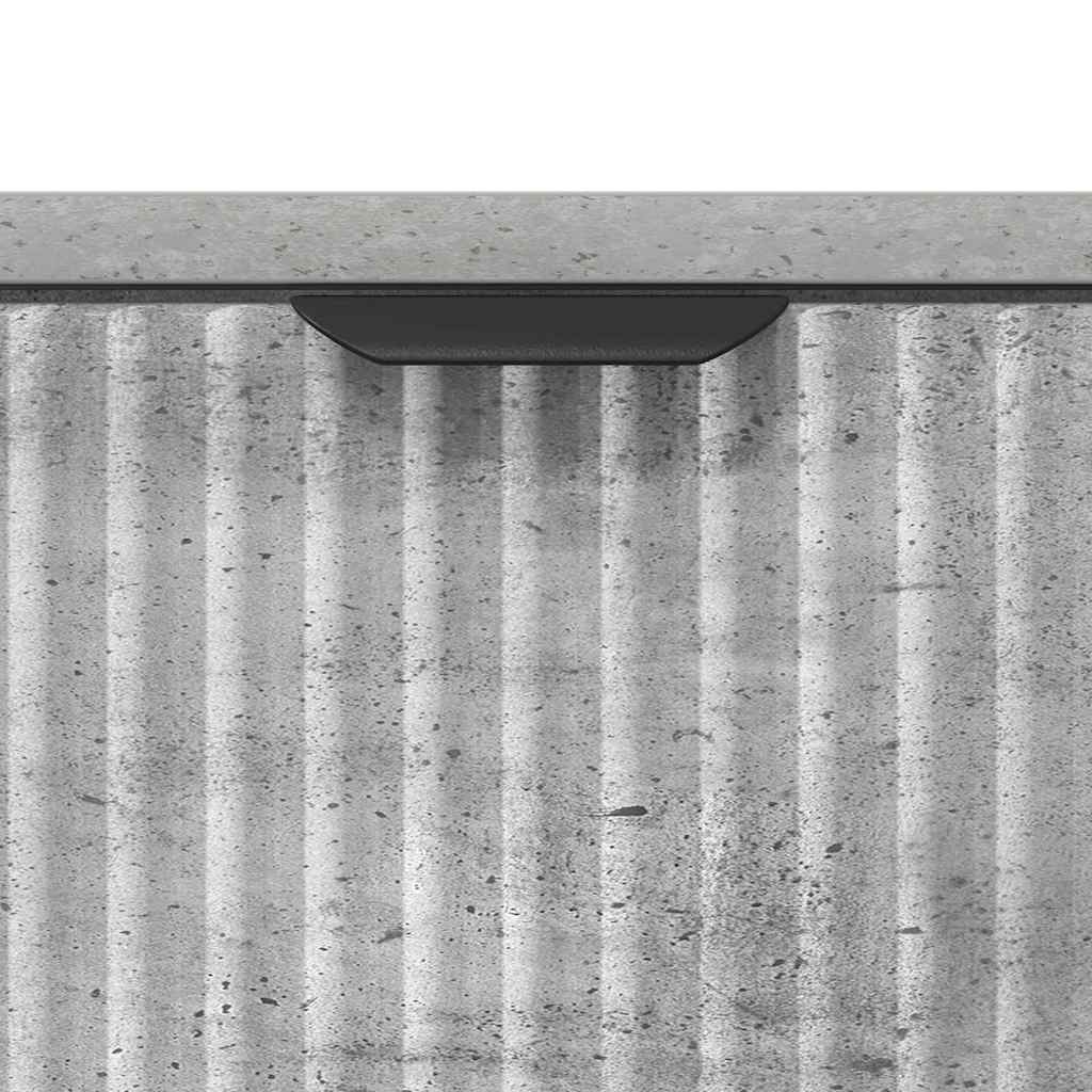 Sengebord med skuffe Betongrå 63.5 x 36 x 61 cm Konstrueret træ