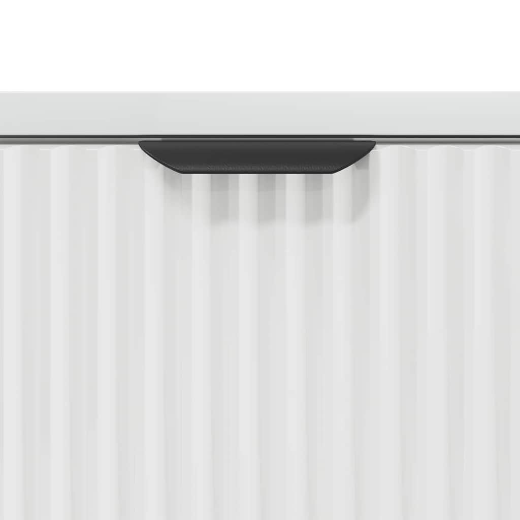 Sengebord Hvid højglans 63.5 x 36 x 61 cm Konstrueret træ