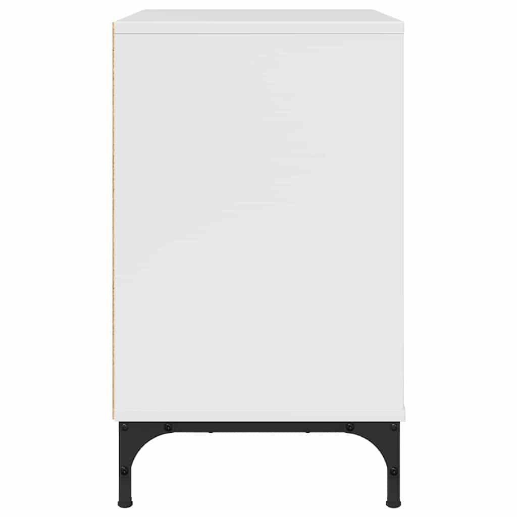 Sengebord Hvid højglans 63.5 x 36 x 61 cm Konstrueret træ