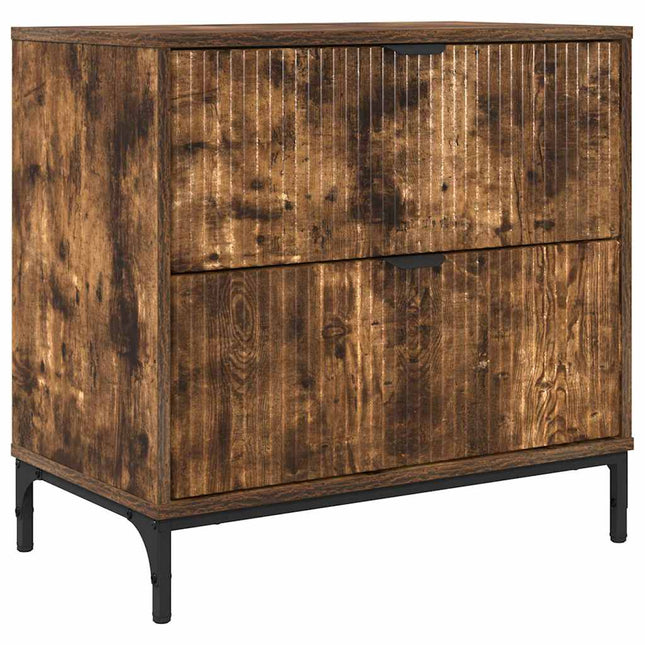 Sengebord Røget eg 63.5 x 36 x 61 cm Konstrueret træ