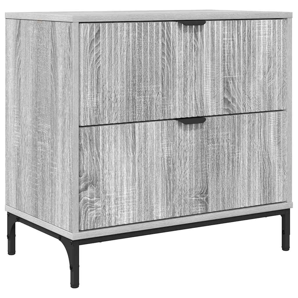 Sengebord Grå sonoma-eg 63.5 x 36 x 61 cm Konstrueret træ