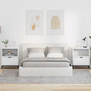 Sengeborde 2 pcs Hvid 49 x 36 x 61 cm Konstrueret træ