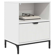 Natskab med skuffe 2 pcs Hvid 49 x 36 x 61 cm Konstrueret træ