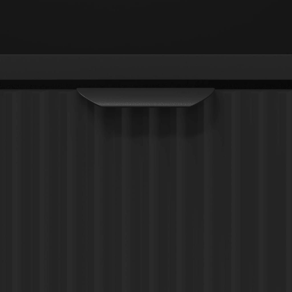 Sengeborde 2 pcs Sort 49 x 36 x 61 cm Konstrueret træ