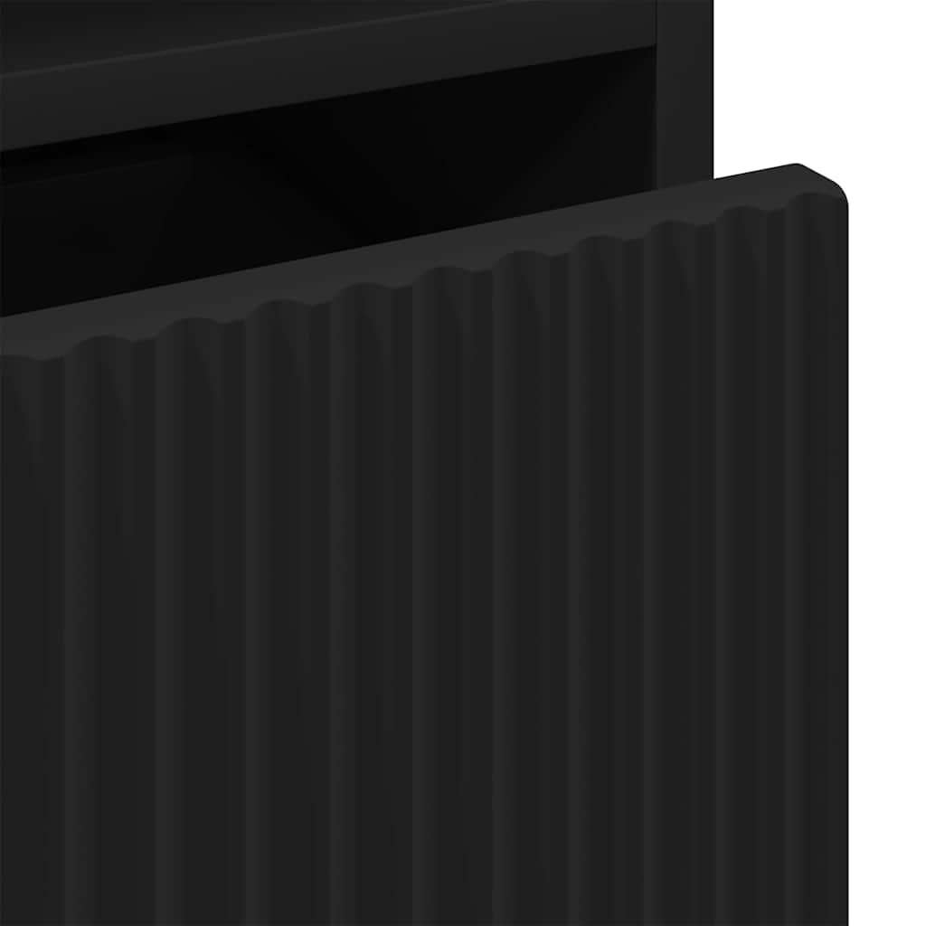 Sengeborde 2 pcs Sort 49 x 36 x 61 cm Konstrueret træ