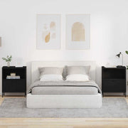 Sengeborde 2 pcs Sort 49 x 36 x 61 cm Konstrueret træ