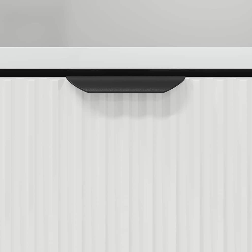 Sengeborde 2 pcs Hvid højglans 49 x 36 x 61 cm Konstrueret træ