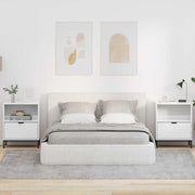Sengeborde 2 pcs Hvid højglans 49 x 36 x 61 cm Konstrueret træ