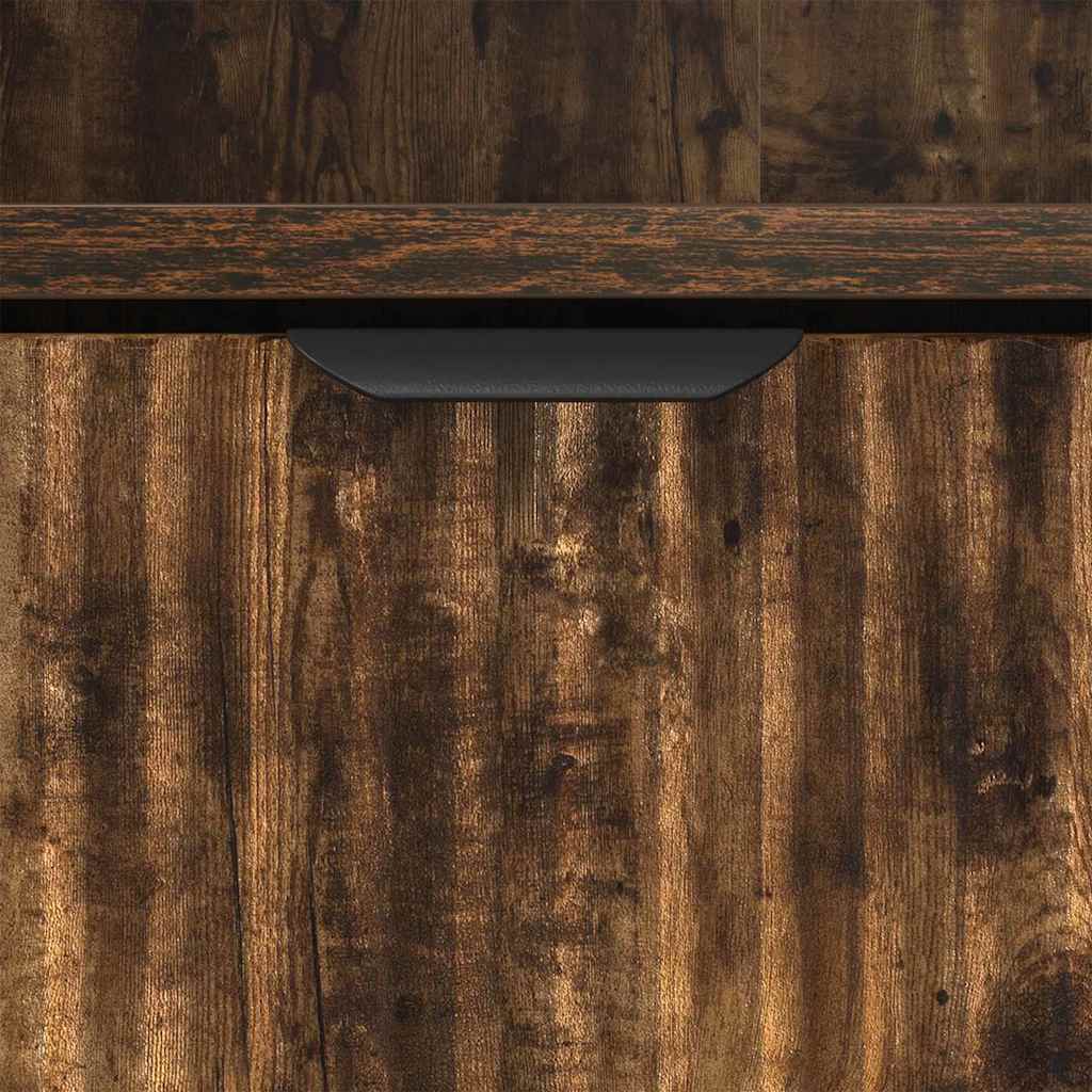 Sengeborde 2 pcs Røget eg 49 x 36 x 61 cm Konstrueret træ