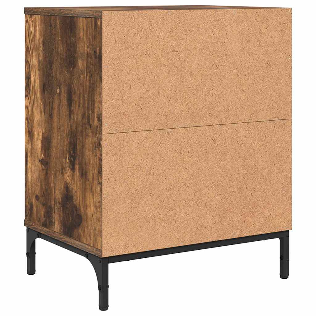 Natskab 2 pcs Røget eg 49 x 36 x 61 cm Konstrueret træ