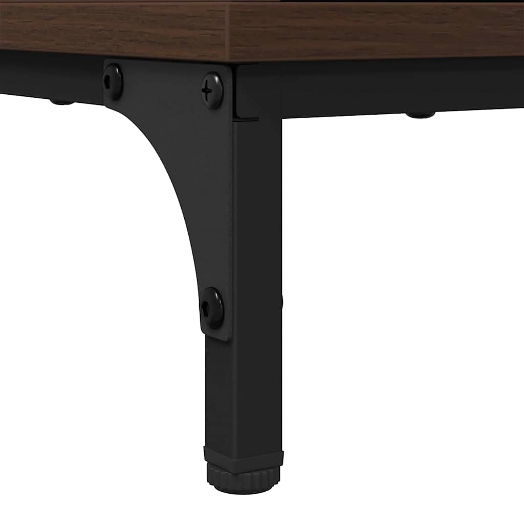 Sengeborde 2 pcs Brun eg 49 x 36 x 61 cm Konstrueret træ