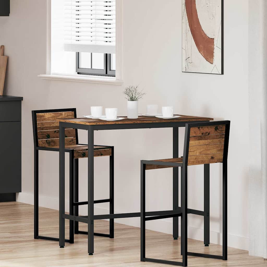 bord Gammelt træ 100 x 50 x 90,5 cm Ingeniørtræ og stål billede