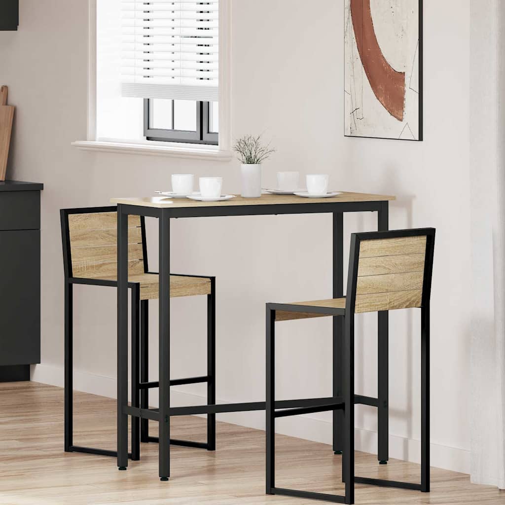 bord Sonoma eg 100 x 40 x 100,5 cm Ingeniørtræ og stål