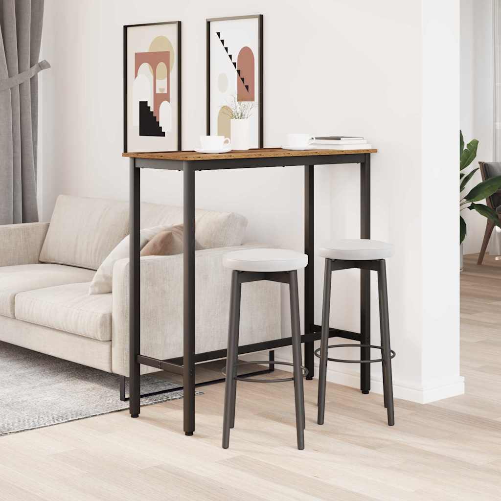 bord Gammelt træ 100 x 40 x 100,5 cm Ingeniørtræ og stål