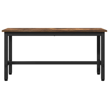 Spisebænk Røget eg 100 x 32,5 x 48,5 cm Ingeniørtræ og stål