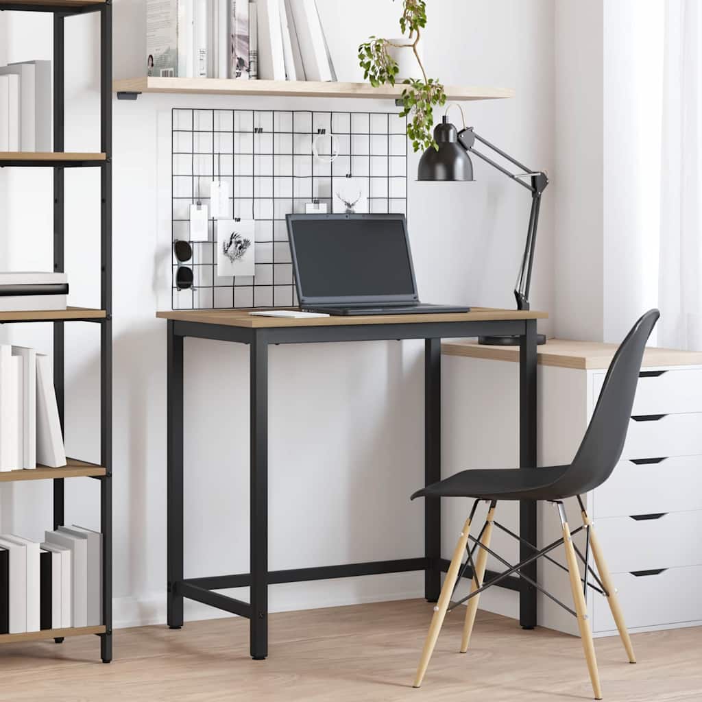 bord Artisan Egetræ 100 x 50 x 76,5 cm Ingeniørtræ og stål billede