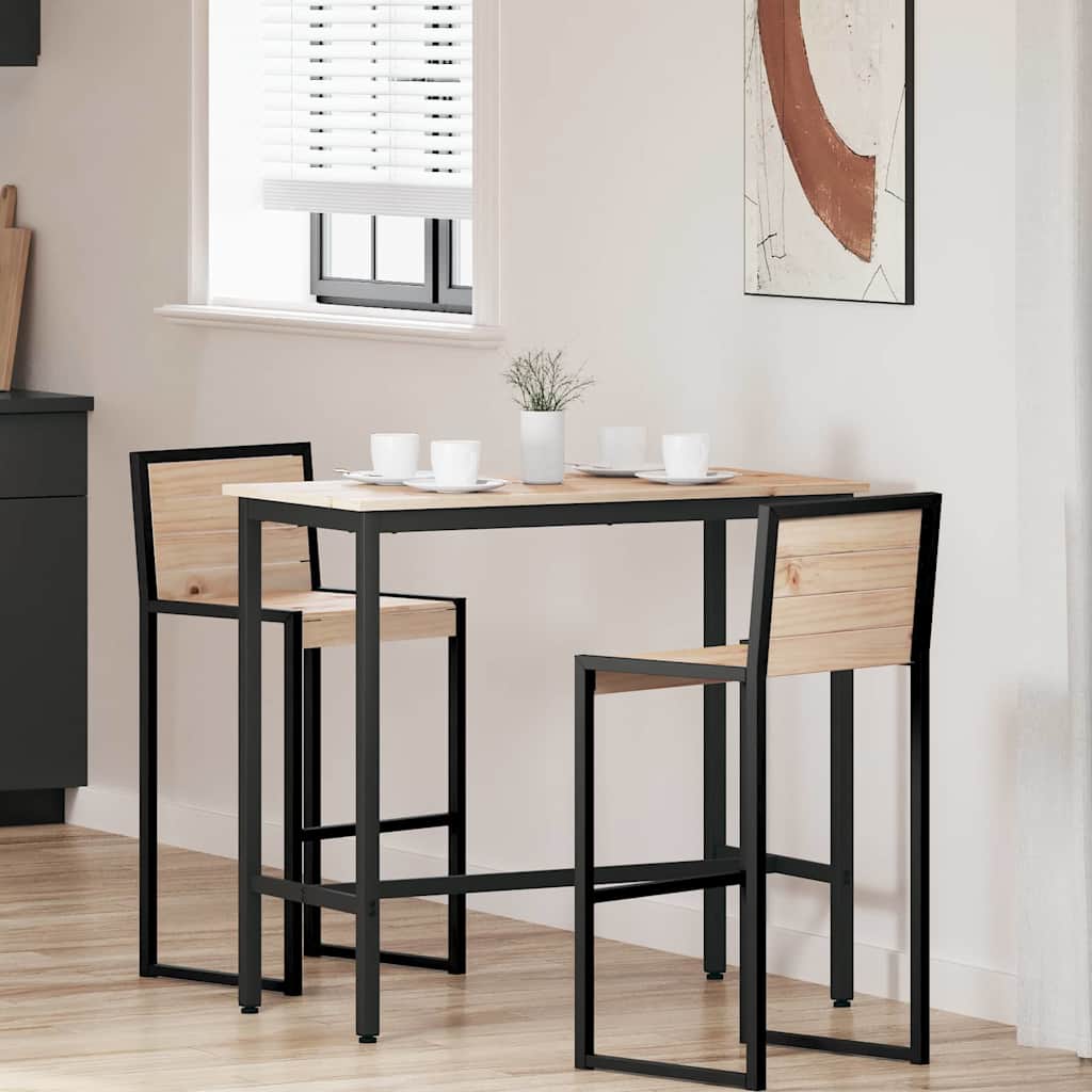 bord Naturfarvet 100 x 50 x 91 cm Ingeniørtræ og stål billede